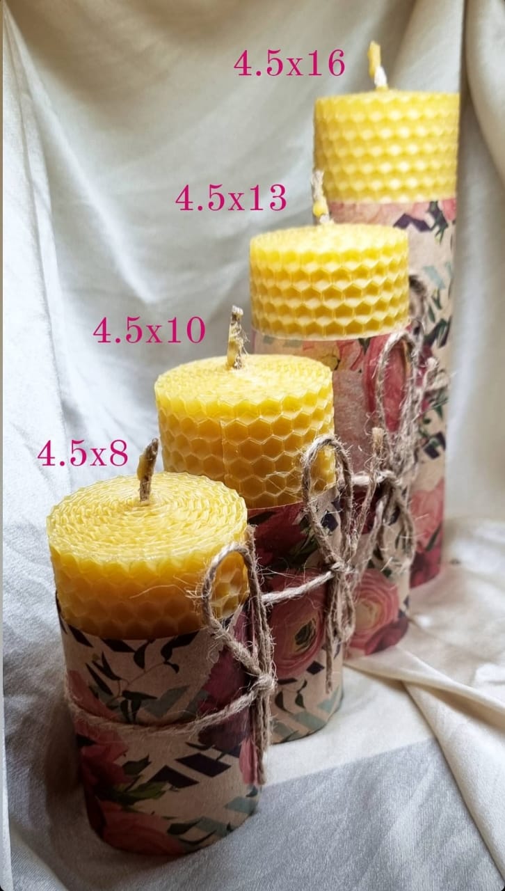 Rolled Honeycomb Candle (Unscented )